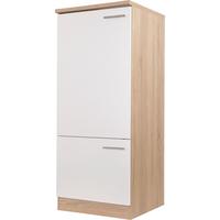 Geräteumbauschrank Merle Weiß, Eiche Dekor B:60cm - Eichefarben/Weiß, Basics, Holzwerkstoff (60/144,8/60cm) - Respekta