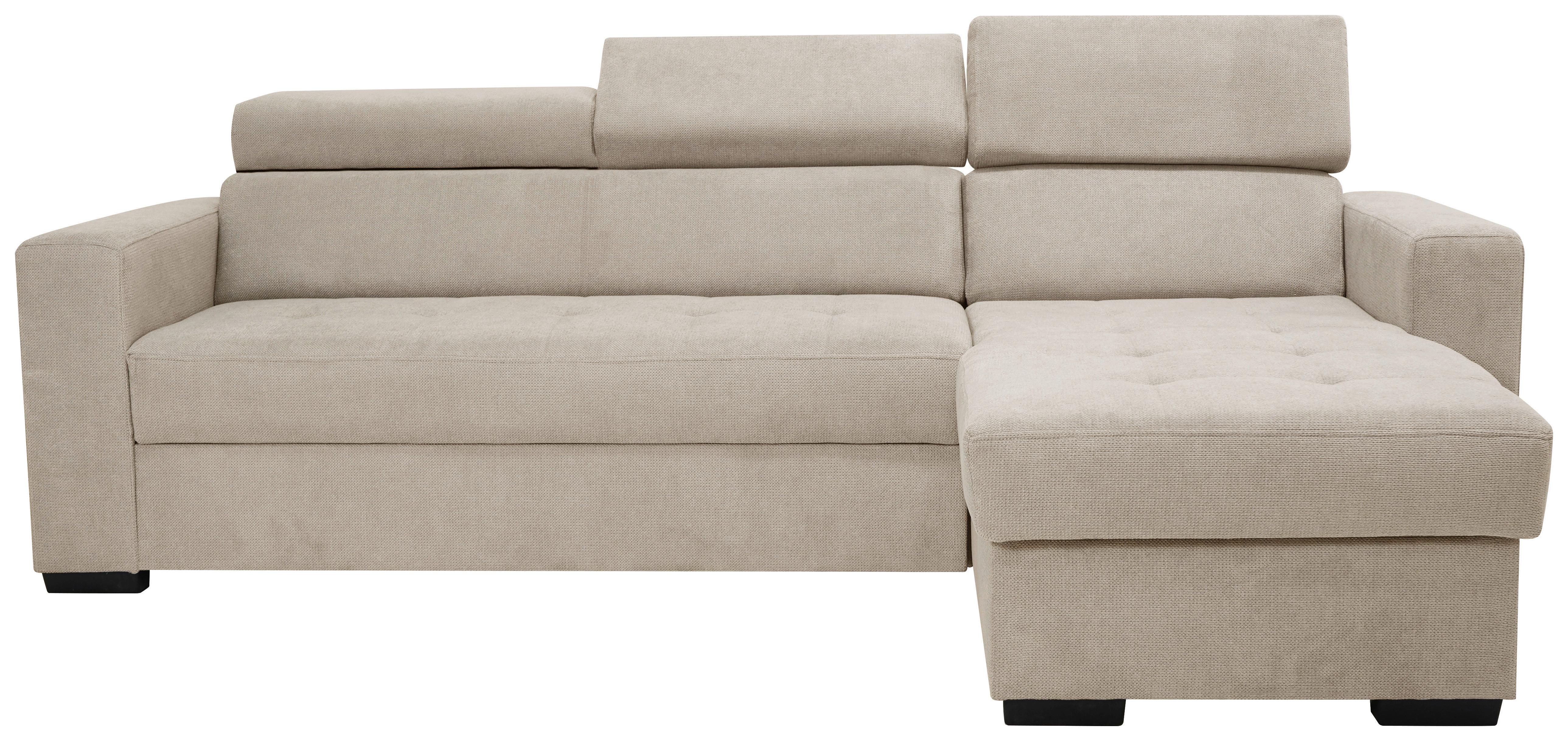 Rohová sedačka MARCO, oboustranná, béžový velur - černá/béžová, Konvenční, kov/dřevo (238/78-94/170cm)