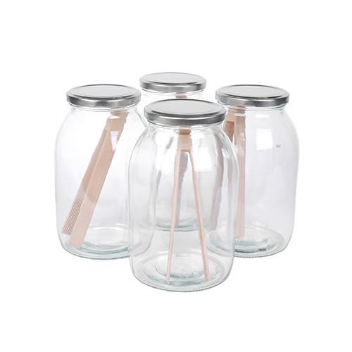 Befőttesüvegszett Zora - ezüst, Basics, Üveg/fém (1,50l)