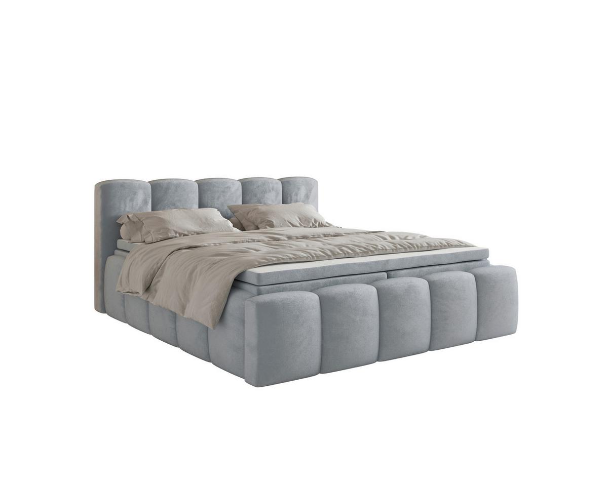 Boxbett Zako Grau LF: 180x200cm - Grau, MODERN, Textil (180/200cm) - MID.YOU