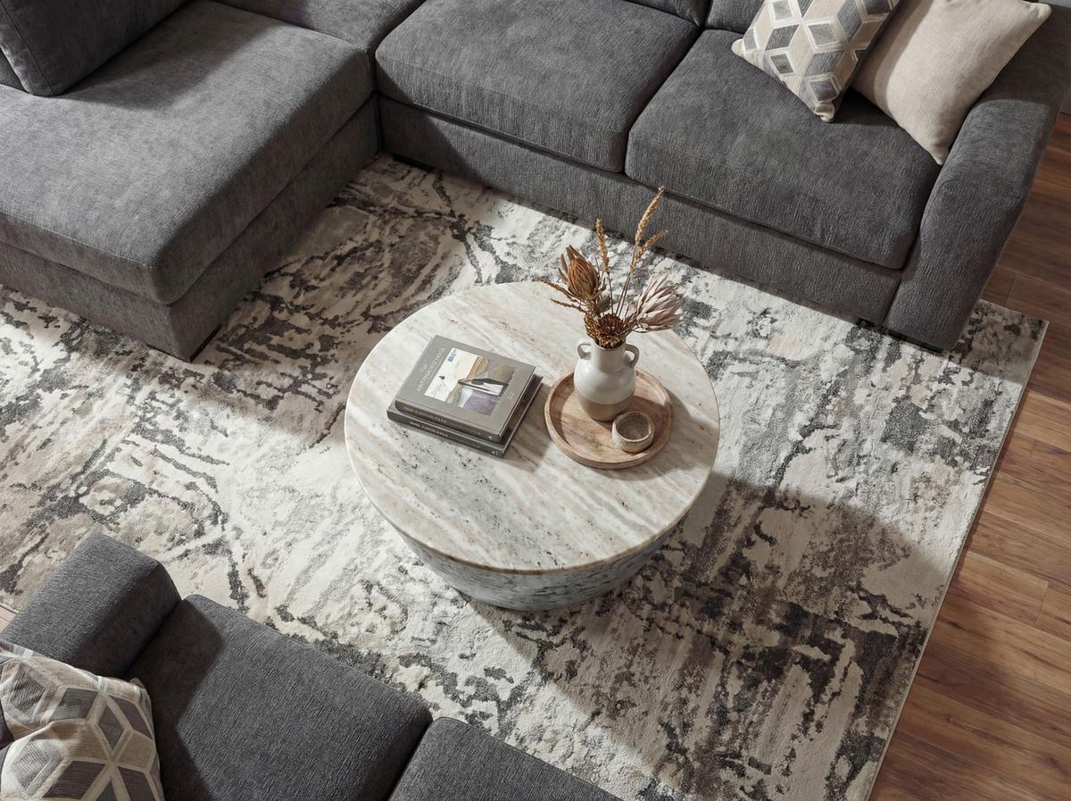 COUCHTISCH Silberfarben B: 60cm - Silberfarben, Design, Stein/Metall (60/60/34cm) - Livetastic