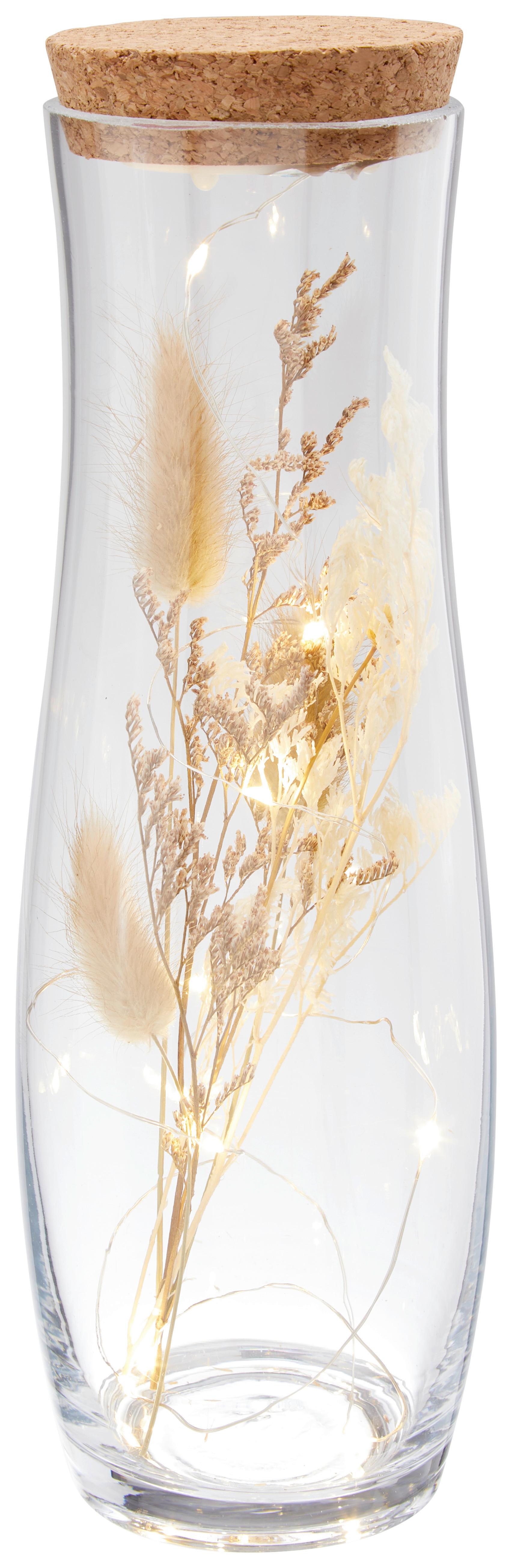 Dekor Palack Sixten - natúr színű, Modern, Üveg/természetes anyagok (9/27cm) - Luca Bessoni