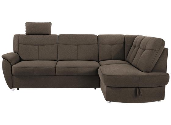 Ecksofa mit Schlaffunktion + Bettkasten Sonoma, Webstoff - Chromfarben/Braun, KONVENTIONELL, Textil (176/246cm) - Ombra Ecksofa mit Schlaffunktion + Bettkasten Sonoma, Webstoff - Chromfarben/Braun, KONVENTIONELL, Textil (176/246cm) - Ombra