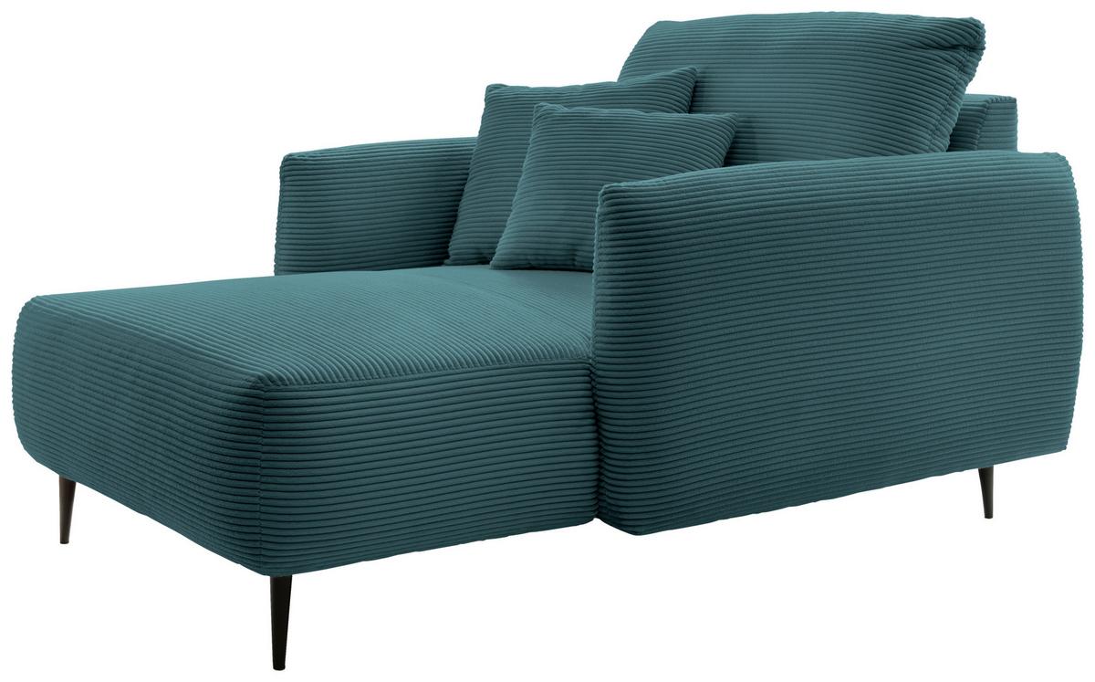 XXL-Sessel Vanilla, Petrol B: 112 cm - Petrol/Schwarz, Design, Textil (112/95/158cm) - Livetastic