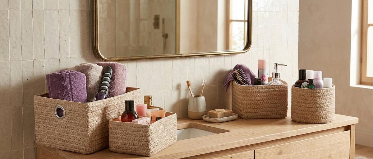 Aufbewahrungskorb Ingetraud 4tlg Kunststoff/Leinen Sand - Sandfarben, ROMANTIK / LANDHAUS, Kunststoff/Textil - James Wood