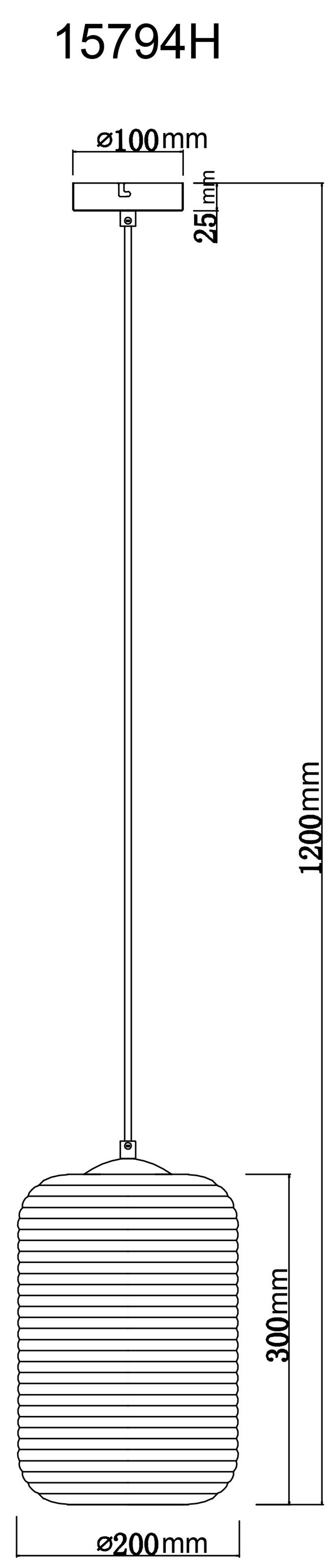 Hängeleuchte Jefrey Grau Schwarz D: 20 cm - Schwarz/Grau, Basics, Glas/Kunststoff (20/120cm) - Globo