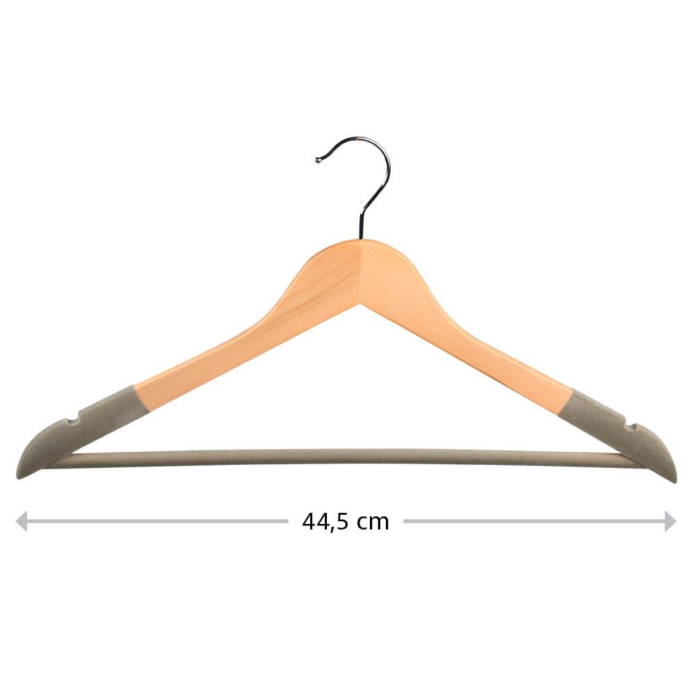Kleiderbügel Grau/Hellbraun B: 44,5 cm - Hellbraun/Grau, Basics, Holz (45/10/1.2cm) - Kesper