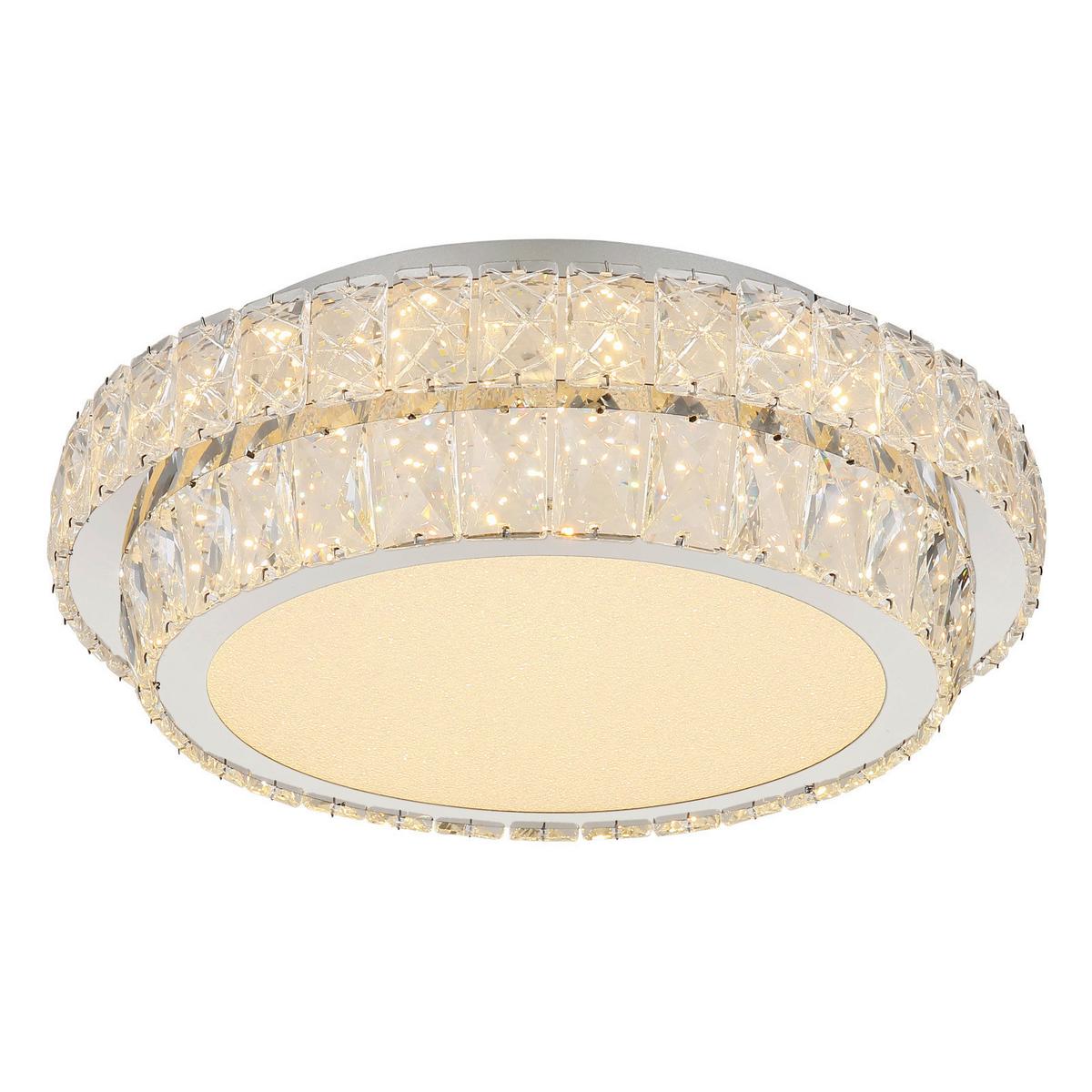 LED-Deckenleuchte 68157-38 - Klar/Chromfarben, KONVENTIONELL, Glas/Kunststoff (40/15.5cm) - Globo