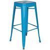 Barhocker Vantaggio High Stapelbar Hellblau Bis 150 Kg - Hellblau, Basics, Metall (44/77/44cm) - MID.YOU