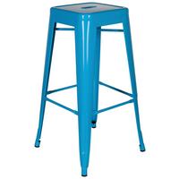 Barhocker Vantaggio High Stapelbar Hellblau Bis 150 Kg - Hellblau, Basics, Metall (44/77/44cm) - MID.YOU