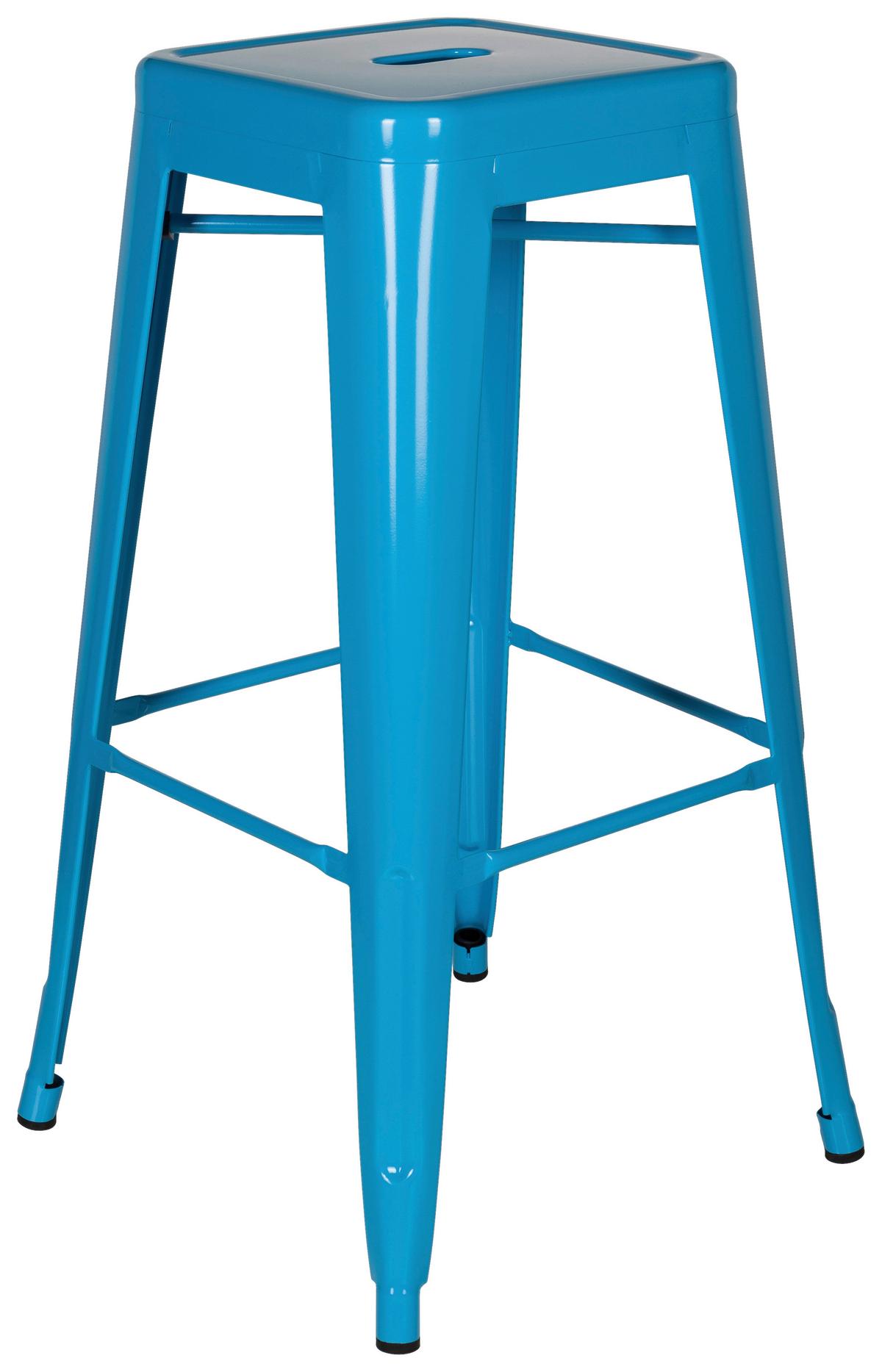 Barhocker Vantaggio High Stapelbar Hellblau Bis 150 Kg - Hellblau, Basics, Metall (44/77/44cm) - MID.YOU