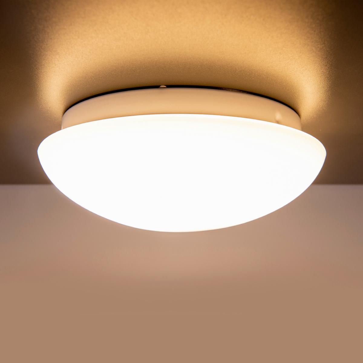 Led-deckenleuchte Ø 25,5 Cm Rund - Weiß, Basics, Glas/Metall (25,5/10cm) - Näve