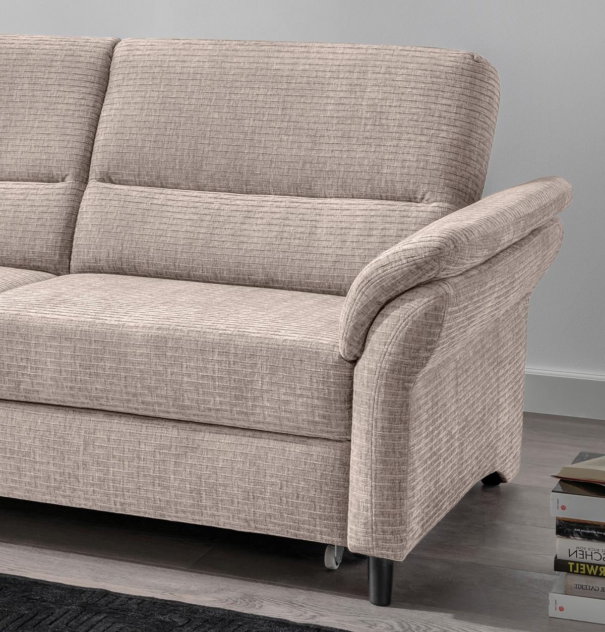 Ecksofa Cavoli, Beige S: 176x279 cm - Beige/Schwarz, MODERN, Textil (176/279cm) - Livetastic