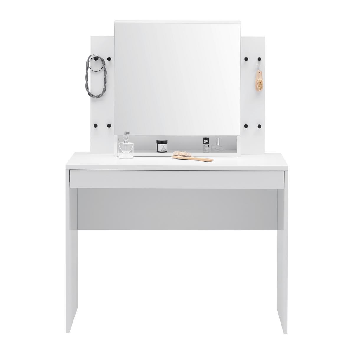 TOALETNÍ STOLEK EVA II -EXKLUSIV- - Moderní, kompozitní dřevo/sklo (100/140/45cm) - Mömax