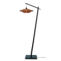 Stehleuchte Bali/F/Ad/B/4412/Bn - Schwarz/Naturfarben, Trend, Holz (44/176cm) - Good & Mojo