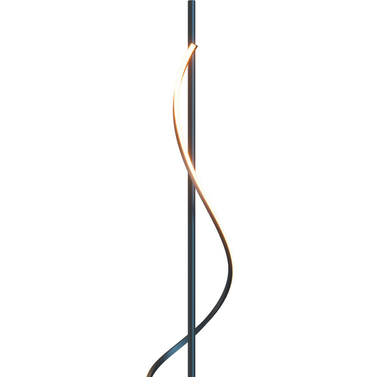 LED-Stehleuchte Ptn Schwarz L: 22 cm - Schwarz, Design, Kunststoff/Metall (22/22/150cm)