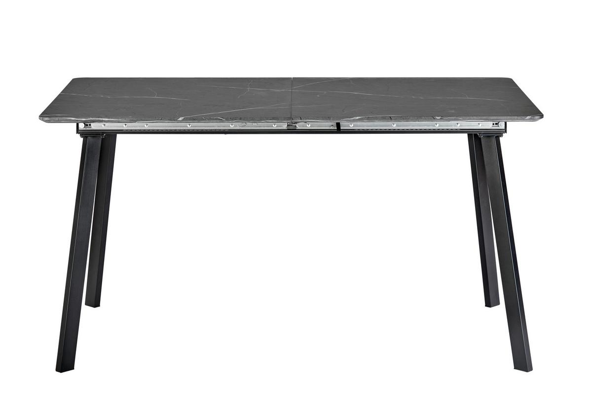 Ausziehtisch Elian Grau, B: 140-180 Cm - Schwarz/Grau, KONVENTIONELL, Holzwerkstoff/Metall (140/180/75/80cm) - MID.YOU