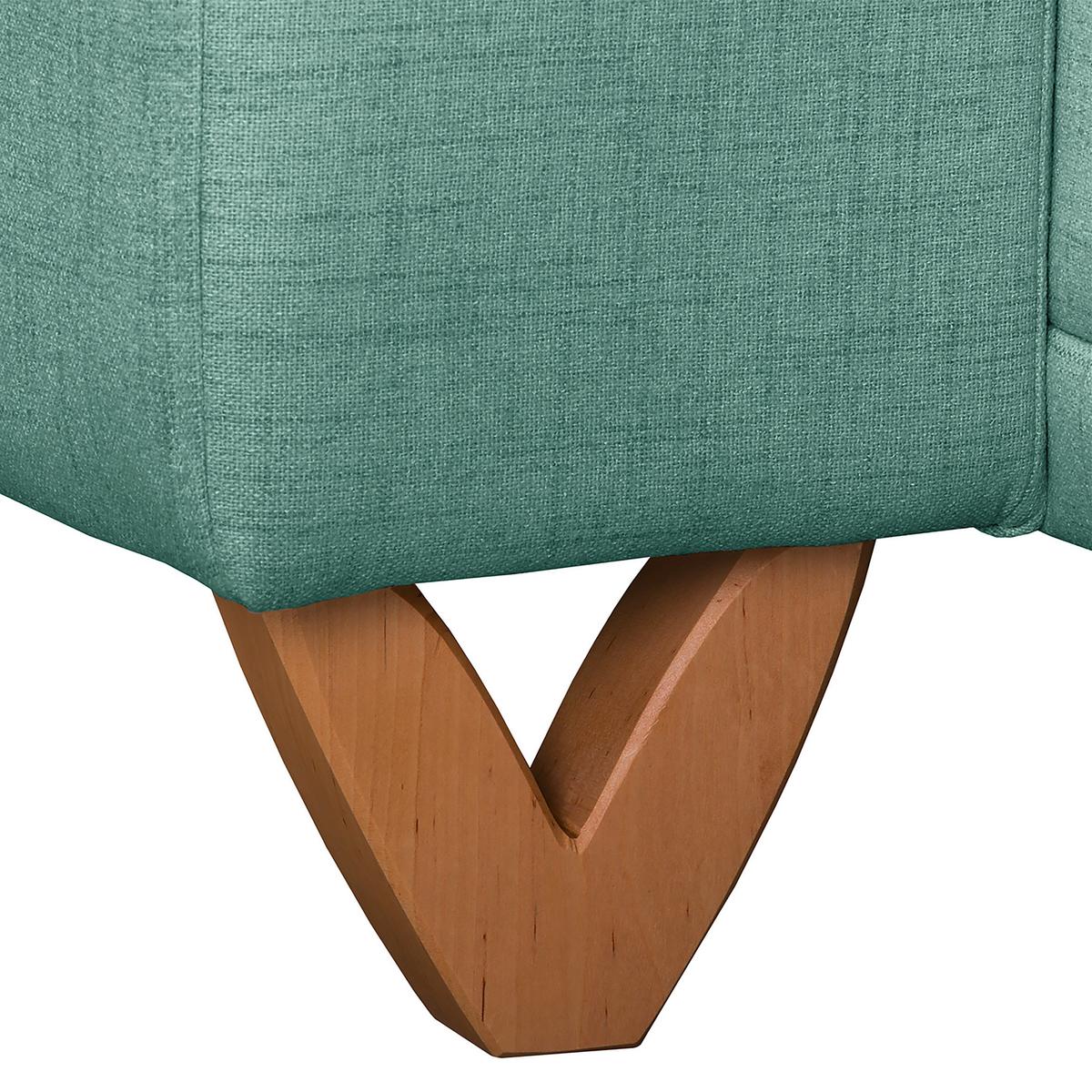 Ecksofa Bellal Mintgrün S: 257x174 Cm - Wengefarben/Mintgrün, Design, Textil (257/174cm) - Livetastic