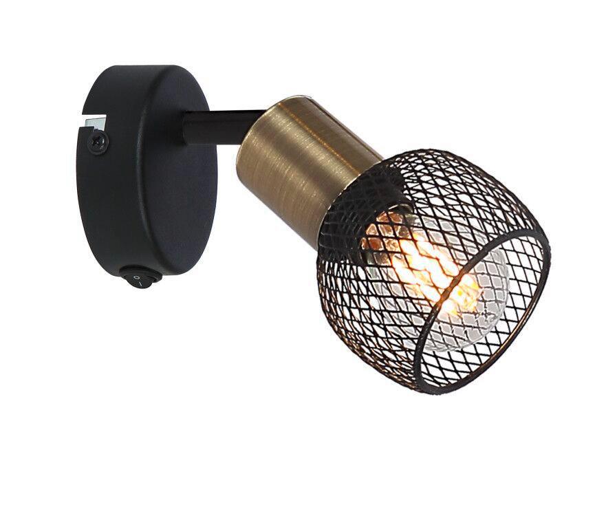 Strahler Fiastra 1-Flammig verstellbar Ø 8 cm - Schwarz, Basics, Metall (8/9/16,5cm) - Globo