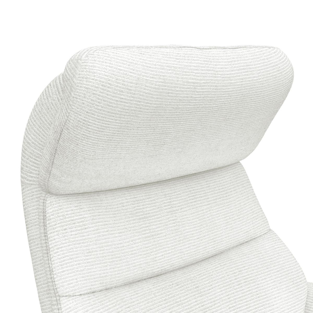 Relaxsessel Manila Chenille silber, B: 73 cm - Silberfarben/Schwarz, MODERN, Textil/Metall (73/113/89cm)