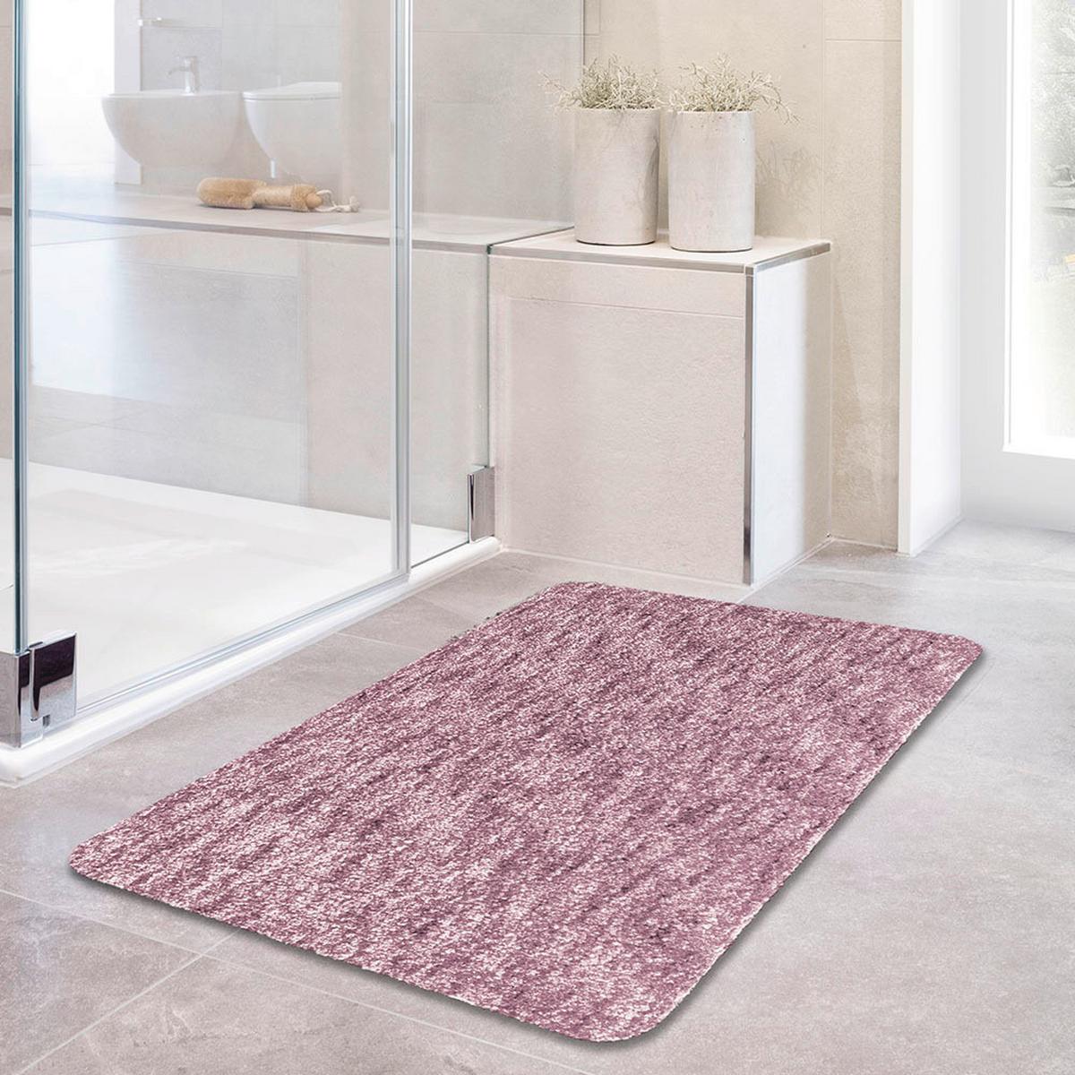 Badematte Wamore - Mauve, Basics, Textil (60/90cm) - Grund