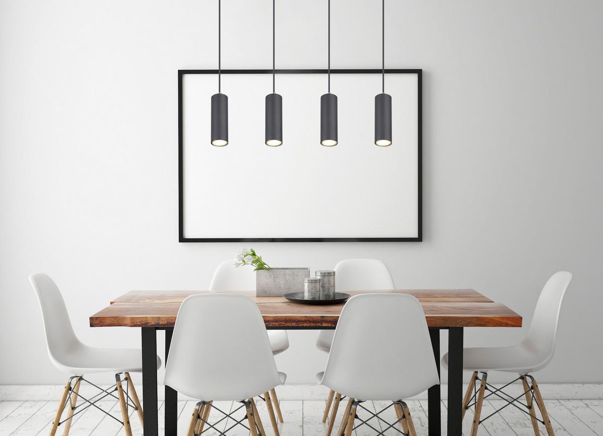 ZÁVĚSNÉ SVÍTIDLO ROBBY - černá, Design, kov (65/6/120cm) - Globo