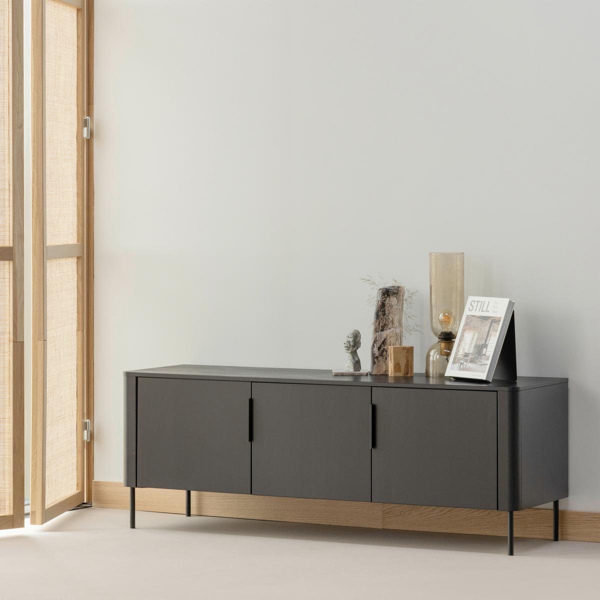 LOWBOARD Gunnar Schwarz B: 154cm - Schwarz, Design, Holz (154/56/44cm) - Livetastic