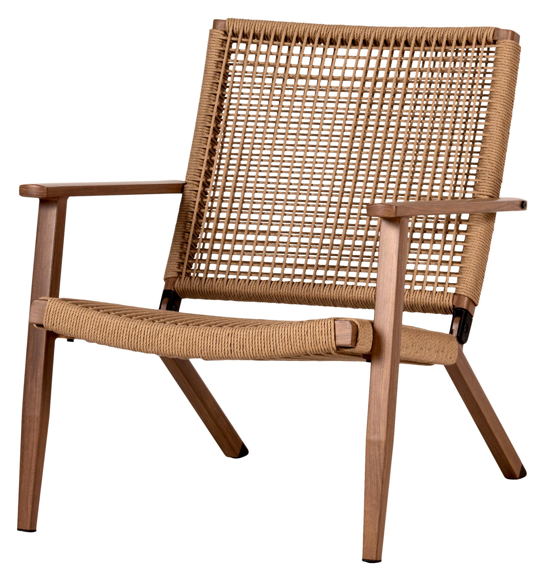 Zahradní Židle Tani - barvy teak/béžová, Natur, kov/plast (66/77/79cm)