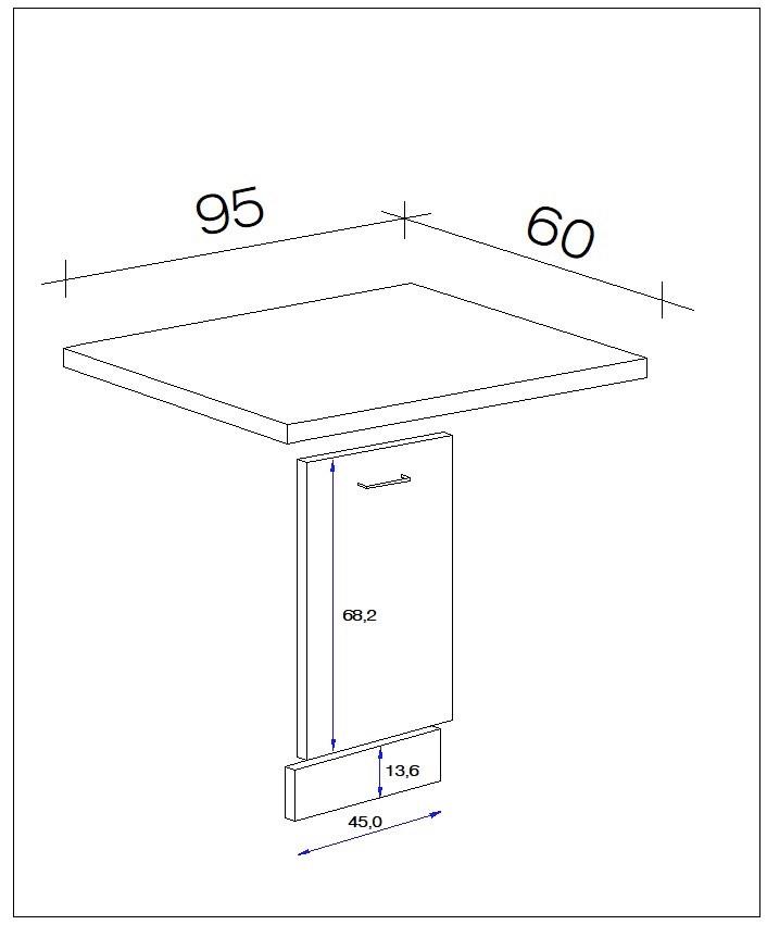 Geschirrspülerfront Shadow   Gsp-Paket Tigsv 45 - Eiche San Remo/Grau, MODERN, Holzwerkstoff (95/85/60cm) - FlexWell