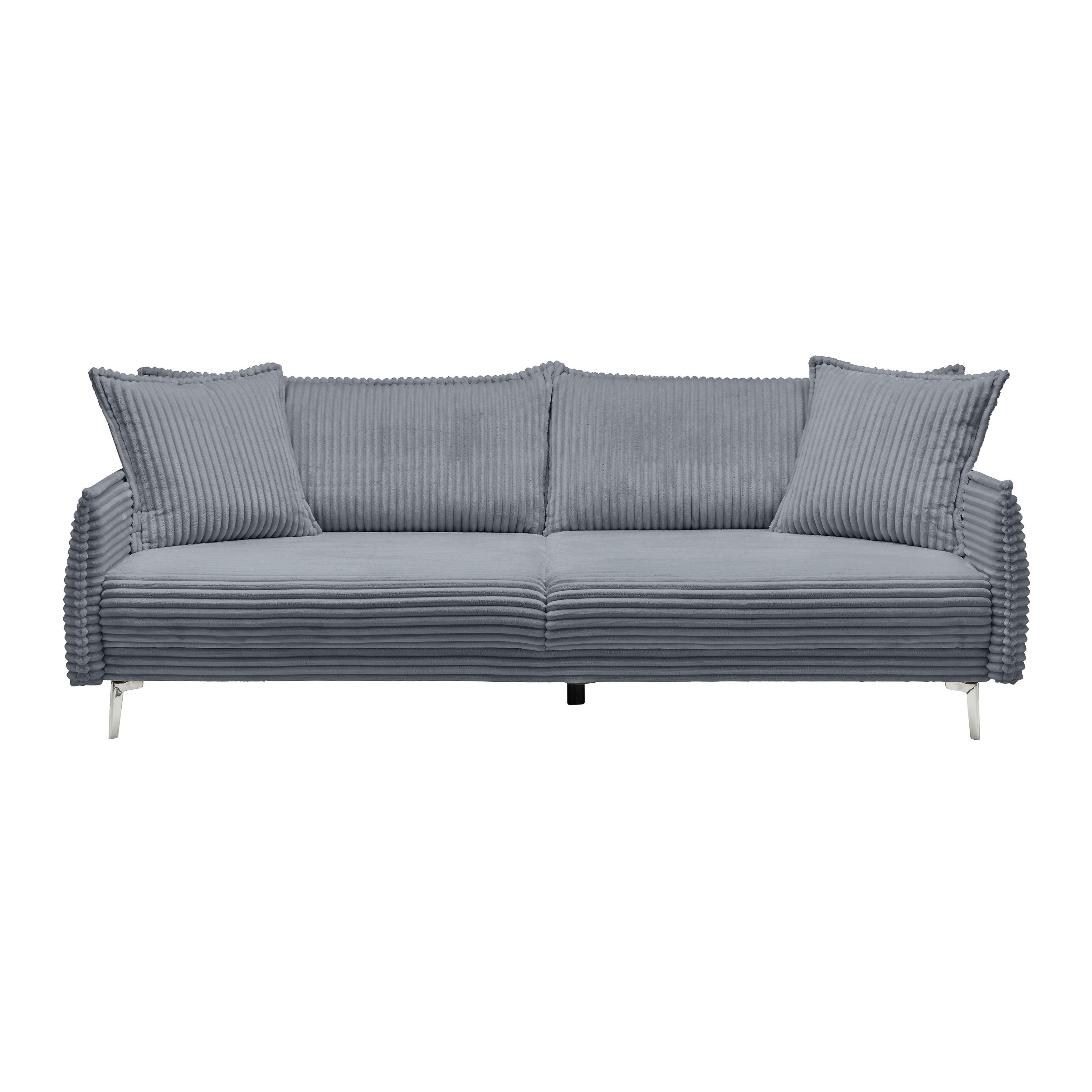 Veľká pohovka Kiss KISS -TOP- - čierna/chrómová, Modern, kov/drevo (241/90/117cm) - Mömax