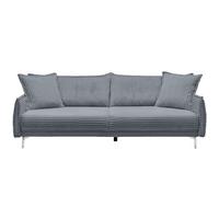 Veľká pohovka Kiss KISS -TOP- - čierna/chrómová, Modern, kov/drevo (241/90/117cm) - Mömax