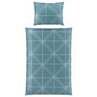 Satin Bettwäsche 140x200 cm Chalene Baumwolle Rauchblau - Blau, ROMANTIK / LANDHAUS, Textil (140/200cm) - James Wood