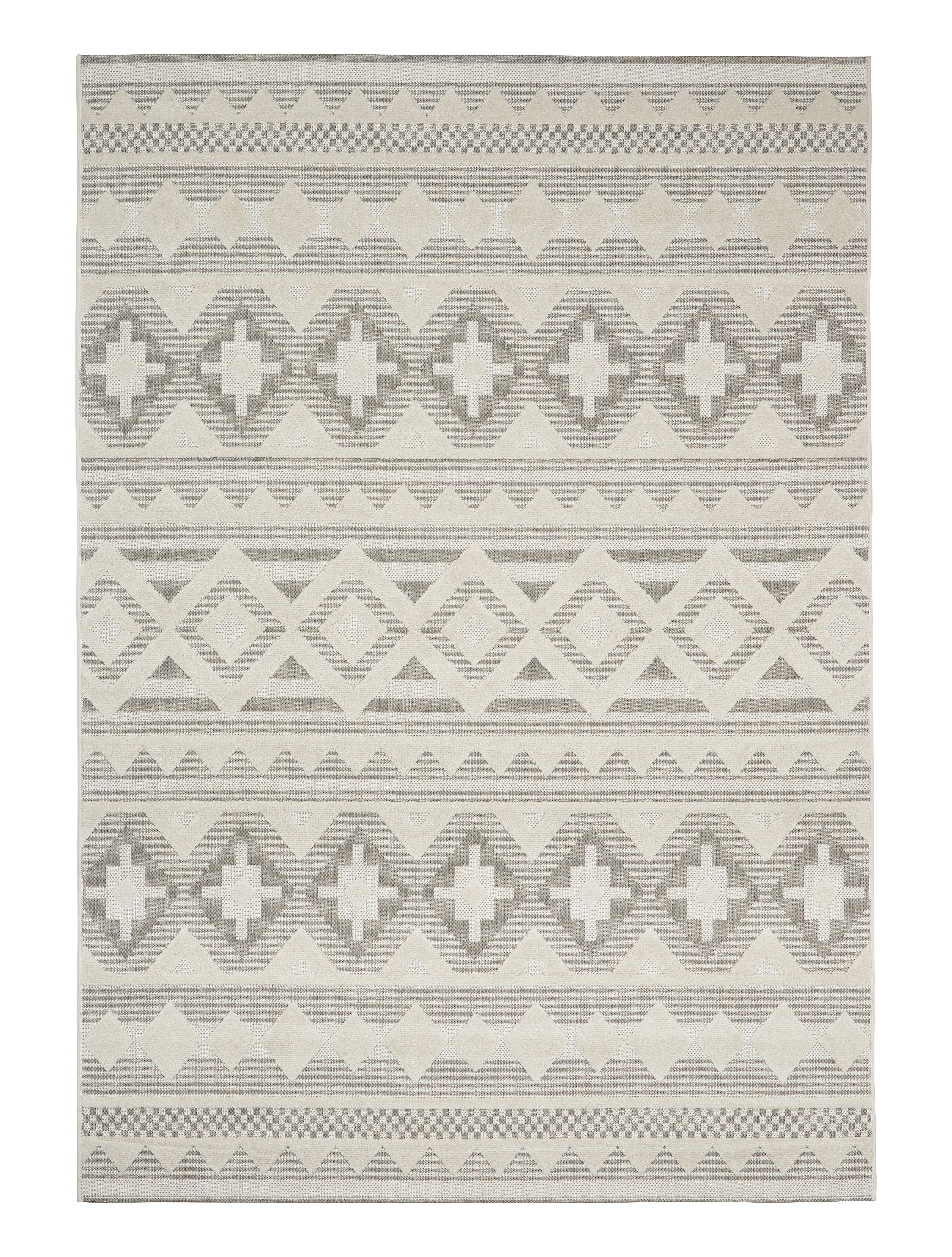 Webteppich SHAUN aus Polypropylen in Creme