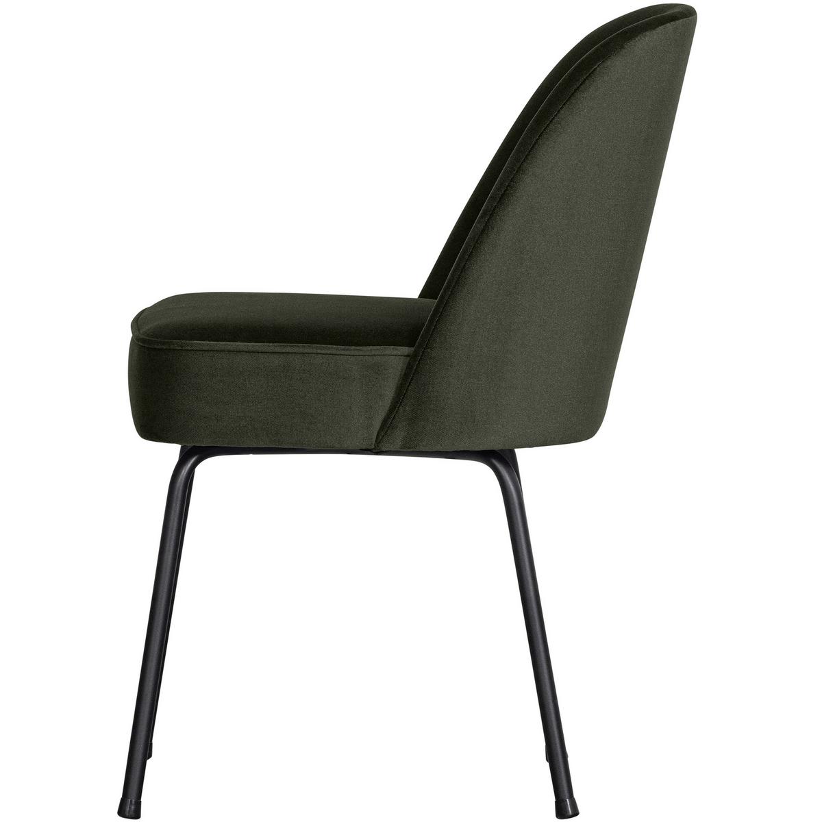 Stuhl-Set Vogue Dunkelgrün B: 50cm - Dunkelgrün/Schwarz, MODERN, Textil/Metall (50/83/57cm) - Livetastic
