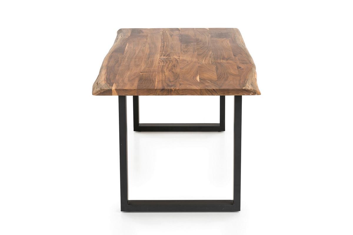 Esstisch Naturfarben/schwarz B: 220 Cm - Schwarz/Naturfarben, MODERN, Holz/Metall (220/110/76,5cm) - Livetastic