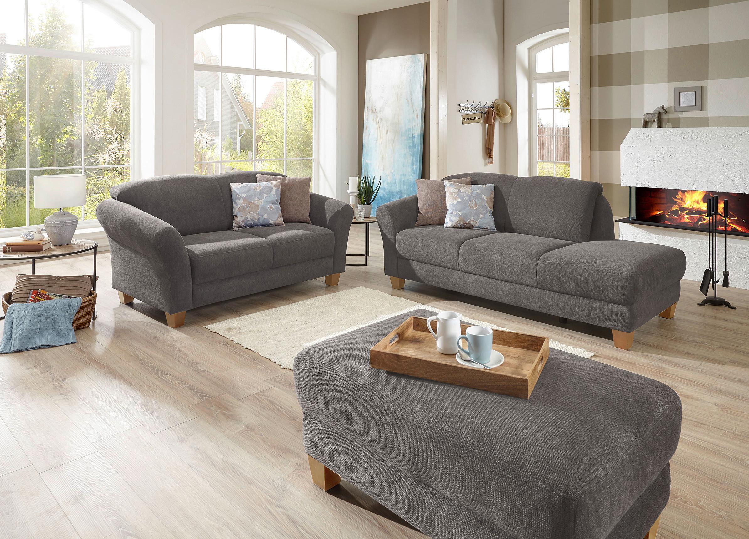 Récamiere Gotland V, Grau B: 194 cm - Naturfarben/Grau, KONVENTIONELL, Textil (194/84/91cm) - Sit & More