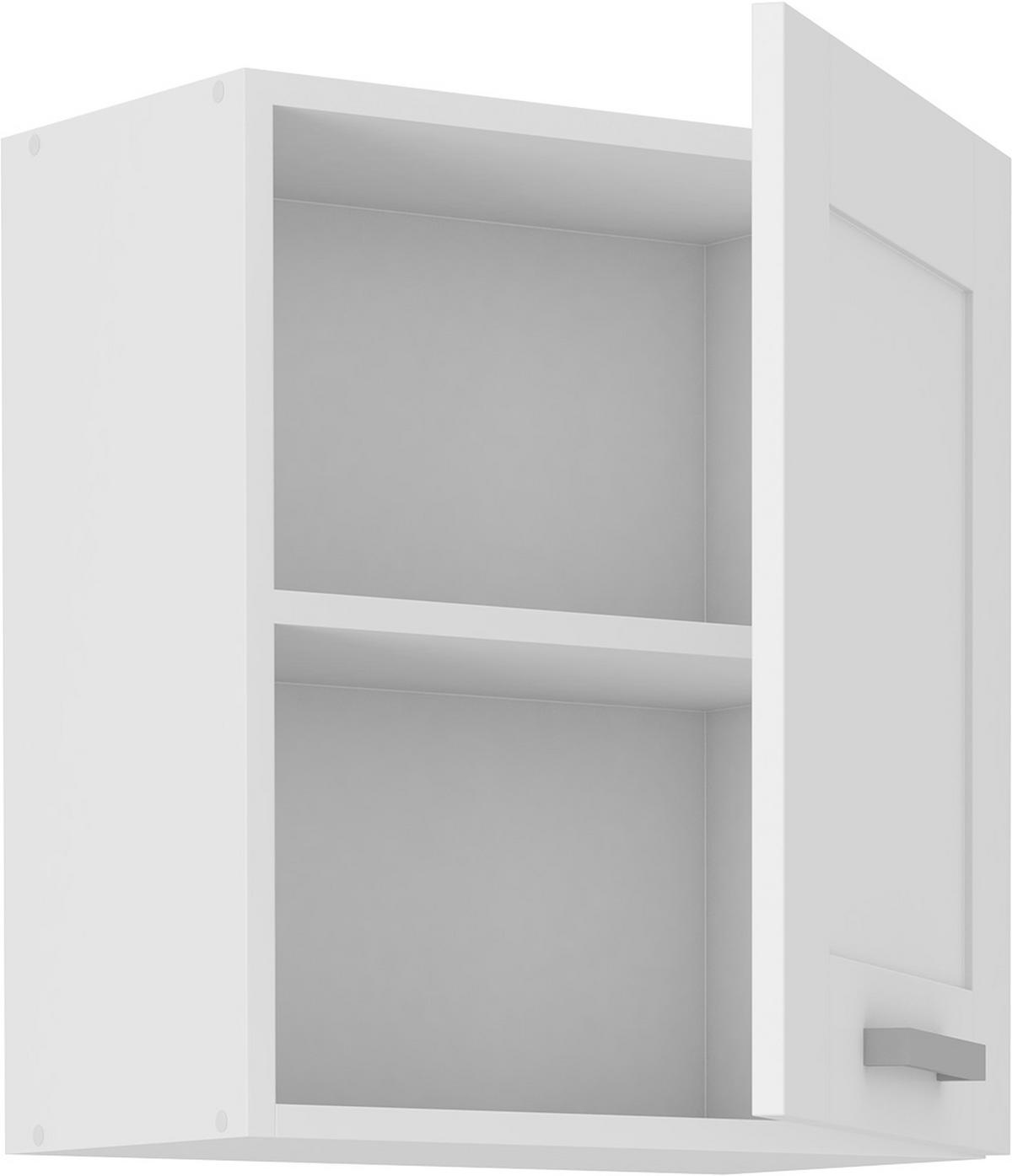Küchenoberschrank Luisa B: 50 cm Weiß 1 Drehtür - Weiß, ROMANTIK / LANDHAUS, Holzwerkstoff (50/58/31cm) - Ondega