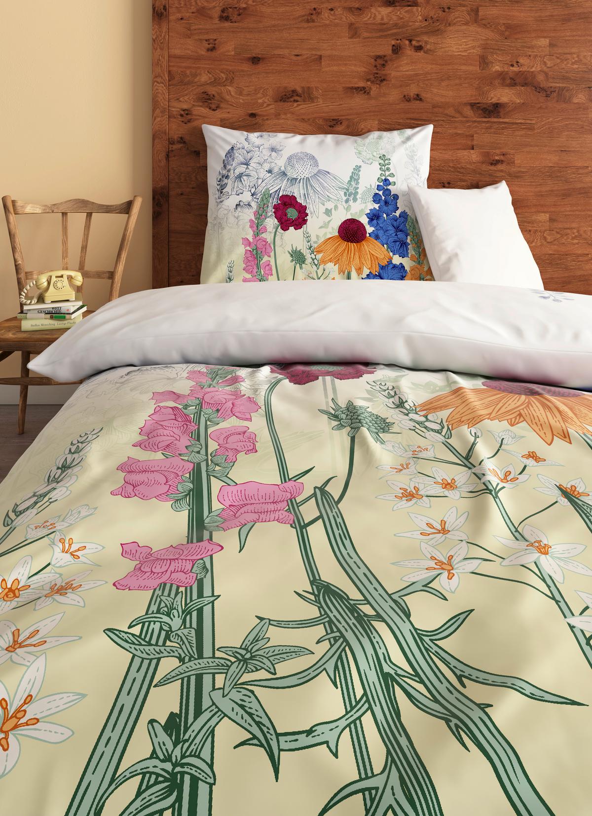 Ágyneműhuzat-garnitúra Fanny - színes/fehér, Romantik / Landhaus, textil (140/200cm) - James Wood