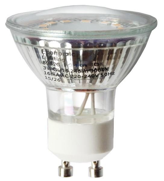 LED-Reflektorlampe Charlie Gu10 3 W, 230 lm, 3000 K - Silberfarben, Basics, Kunststoff (5/5,7cm)