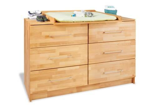 Wickelkommode 132174x Natura - Buchefarben, Natur, Holz (140/101/54-78cm) - Pinolino