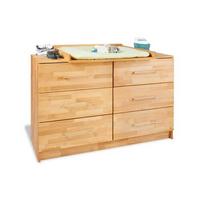 Wickelkommode 132174x Natura - Buchefarben, Natur, Holz (140/101/54-78cm) - Pinolino