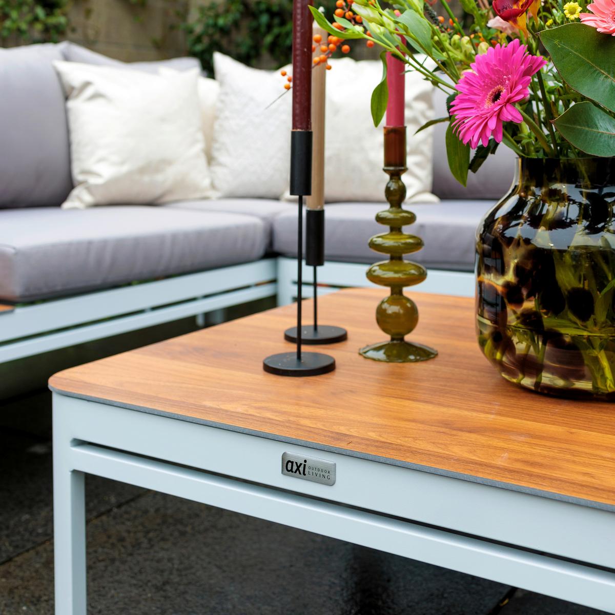 Dining-Loungeset Eos - Eichefarben/Braun, Basics, Metall (226/157/65cm) - Ambia Garden
