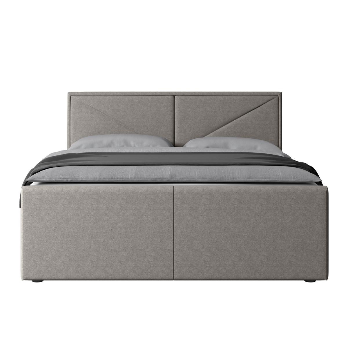 Boxspringbett Mit Bettkasten Lima 180x200 Cm Silberfarben - Silberfarben/Schwarz, MODERN, Karton/Holzwerkstoff (180/200cm) - MID.YOU