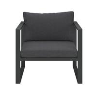 Loungesessel Brest - Anthrazit, MODERN, Textil/Metall (72/63/76cm) - Beldano