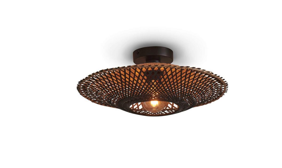 Hängeleuchte Kalimantan Naturfarben/schwarz D: 44 Cm - Schwarz/Naturfarben, Trend (44/12cm) - Good & Mojo