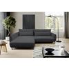 Ecksofa Abriamo Dunkelgrau 204x273 cm - Dunkelgrau/Creme, Design, Textil (204/273cm) - MID.YOU