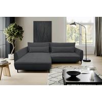 Ecksofa Abriamo Dunkelgrau 204x273 cm - Dunkelgrau/Creme, Design, Textil (204/273cm) - MID.YOU