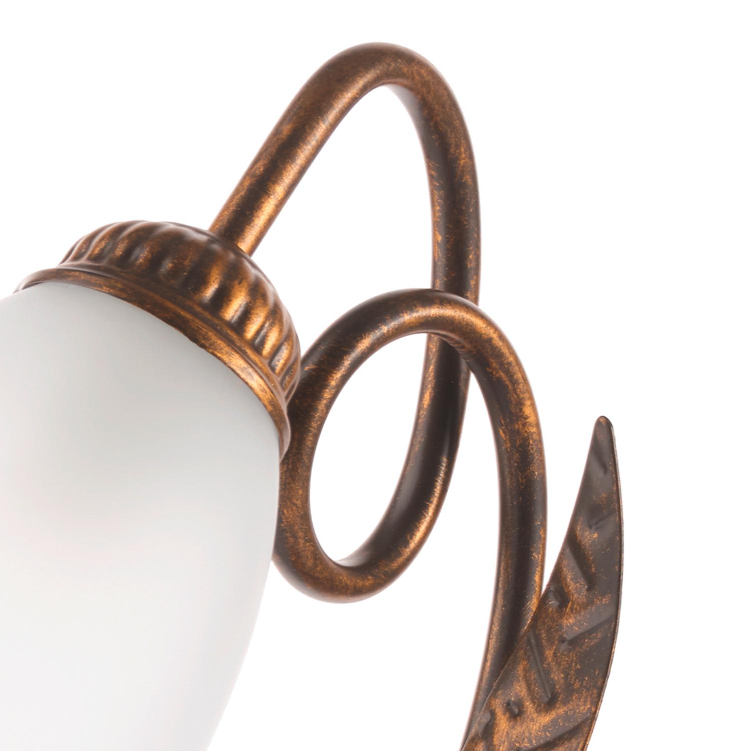 Tischleuchte 4250/Lb - Bronzefarben, KONVENTIONELL, Glas/Metall (23/33cm)