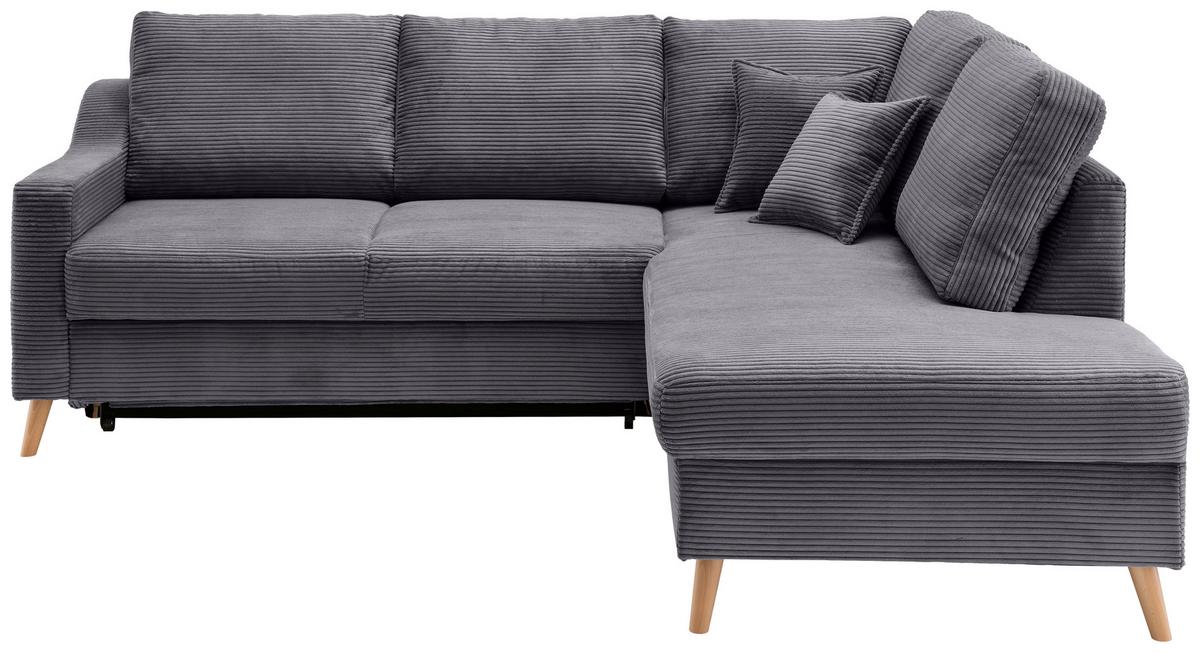 Ecksofa Valentina Grau S: 230x200 Cm - Naturfarben/Grau, MODERN, Textil (230/200cm) - Livetastic