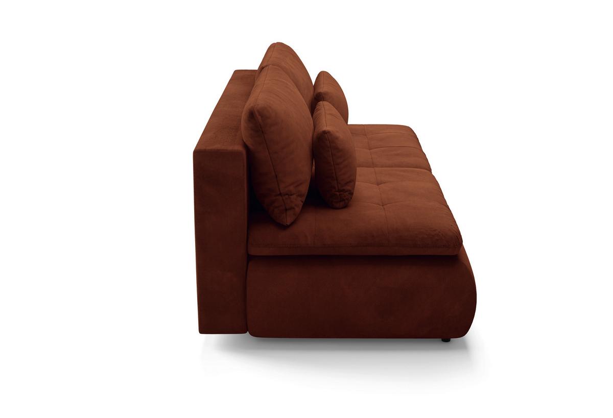 Schlafsofa Mystic Rostfareben B: 220cm - Rostfarben/Schwarz, Design, Textil (220/94/114cm) - Livetastic